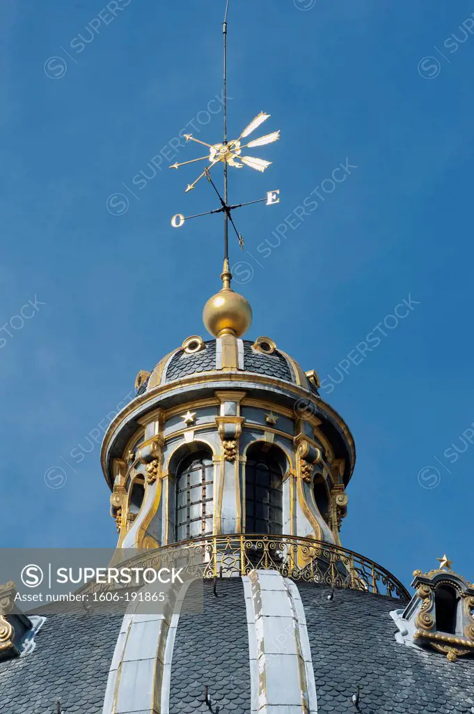 Paris 6th district - The lantern and weather vane of the dome of the Institute of France