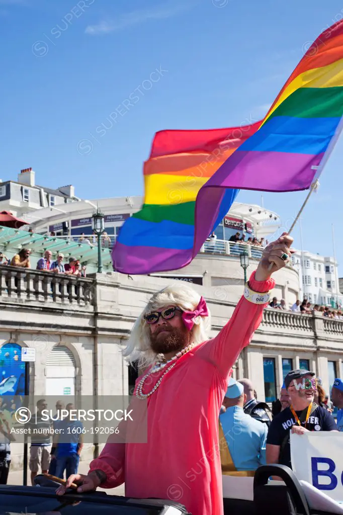 England,East Sussex,Brighton, Participants in the Annual Brighton Pride Festival Parade