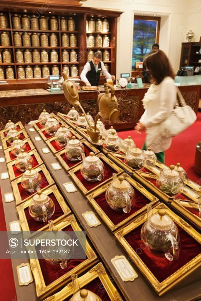 England,London,Piccadilly,Fortnum and Mason Store,Display of Teas