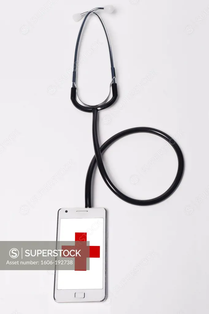Composition, Phone And Stethoscope