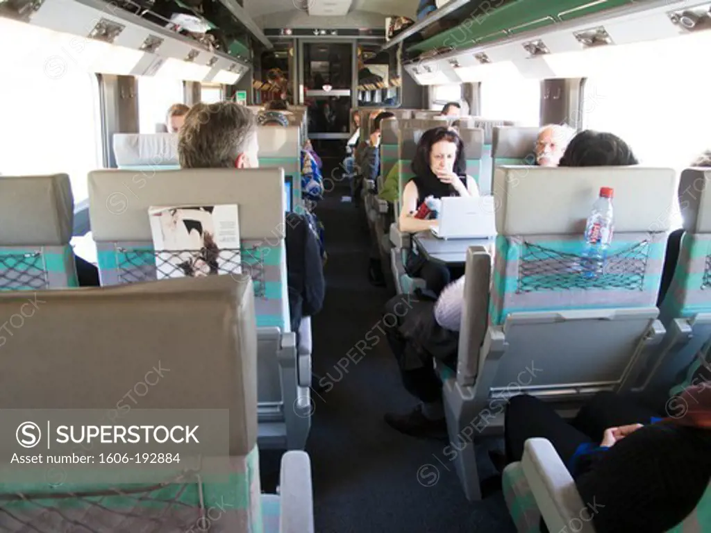 France, Inside A High Speed Train, Passengers