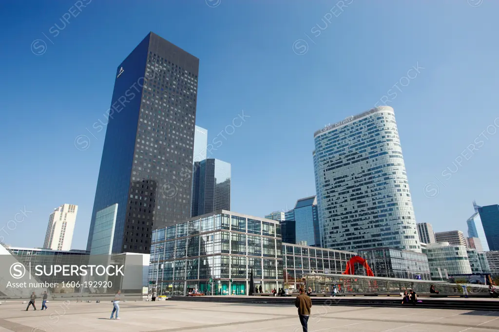 France, Paris, La Defense, General View On The Place And Towers