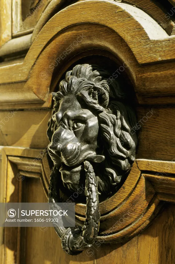 France, Paris, door knocker, close-up
