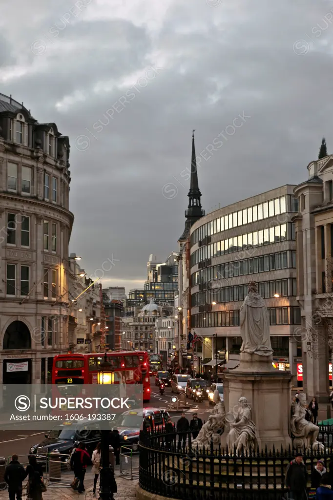 England, London, View Of Fleet Street From St Paul'S Cathedral
