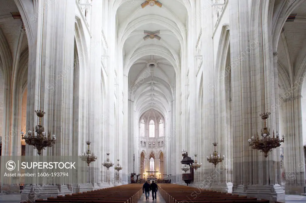 France, Loire Atlantique, Nantes, Cathedral Of St. Pierre And St. Paul, Tourists