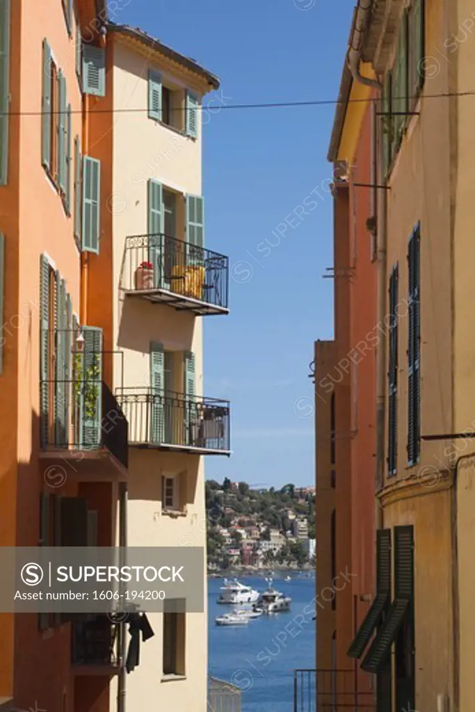France, French Riviera, Villefranche Sur Mer Typical Buildings
