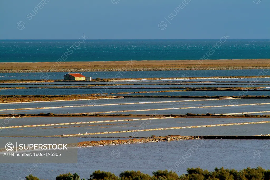 Salt Fields, Gruissan, Languedoc Roussillon, France, Europe