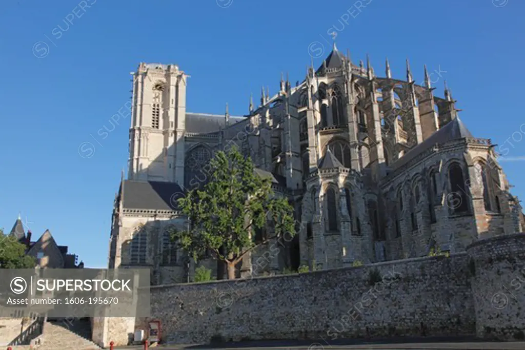 France, Pays De La Loire, Sarthe (72), Le Mans, Cite Plantagenet, Medieval District, Saint Julien Cathedral