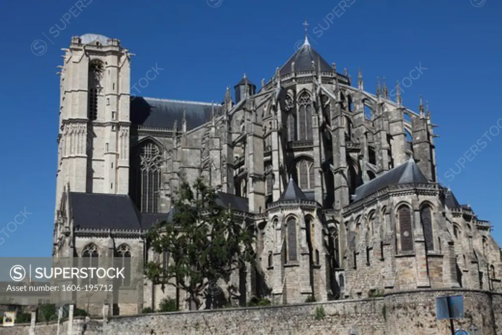 France, Pays De La Loire, Sarthe (72), Le Mans, Saint Julien Cathedral