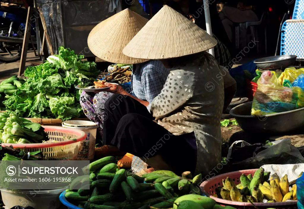 Fruit Market In Cantho  In Mekong Delta, South Vietnam, Vietnam, South East Asia, Asia
