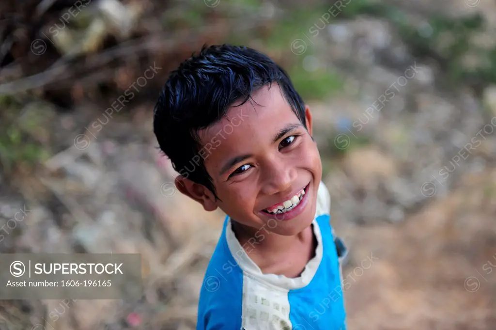 Portrait Of A Smiling Boy, Vietnam, South East Asia, Asia