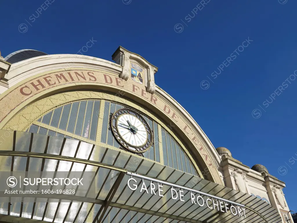 France. Charente Maritime. Rochefort. Front Of The Train Station.