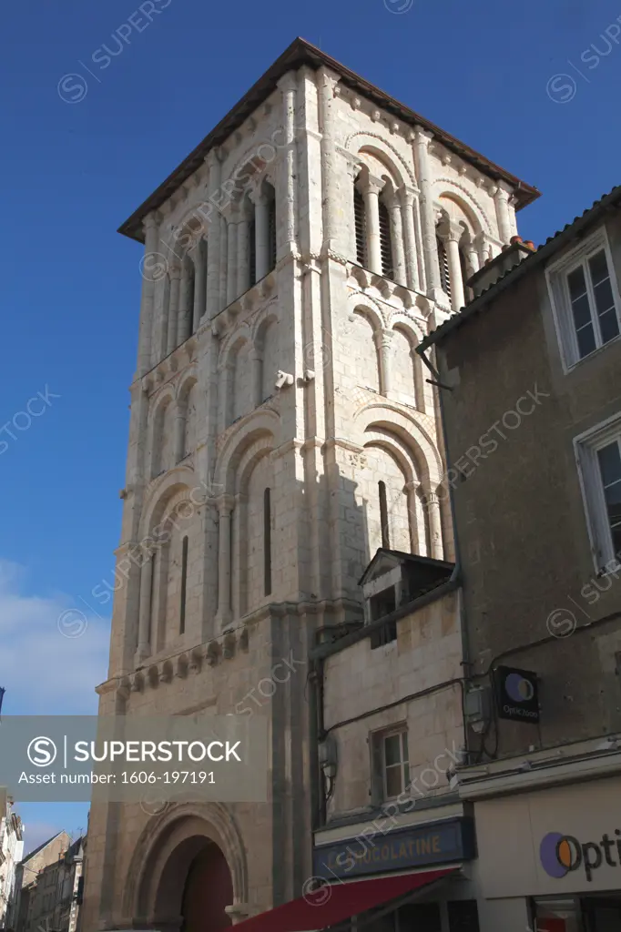 France, Poitou-Charentes, Vienne (86), Poitiers, Saint Porchaire Church, The Tower Bell