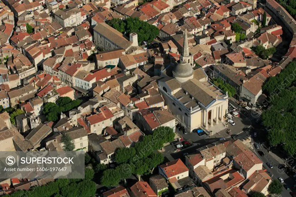 France, Bouches-Du-Rhone (13), Saint-Remy-De-Provence, Tourist And Wine, Which Has A Significant Built Heritage, Its Territory Is Classified In The Regional Natural Park Of The Alpilles (Aerial Photo)