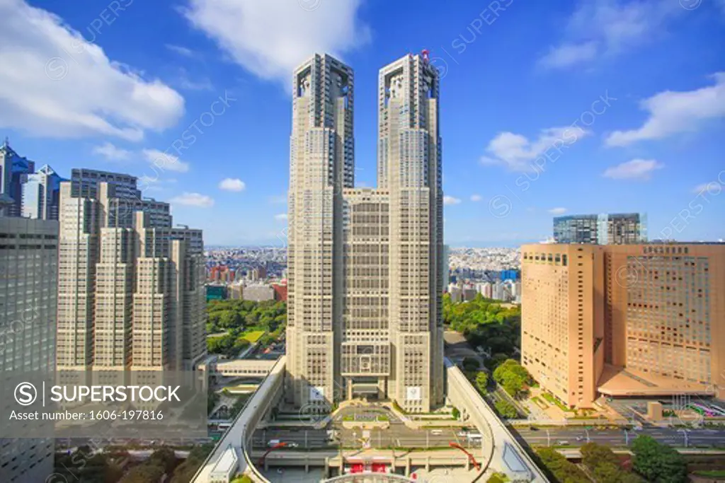 Japan, Tokyo City, Shinjuku District, Tocho Bldg  (Tokyo City Hall Bldg.)