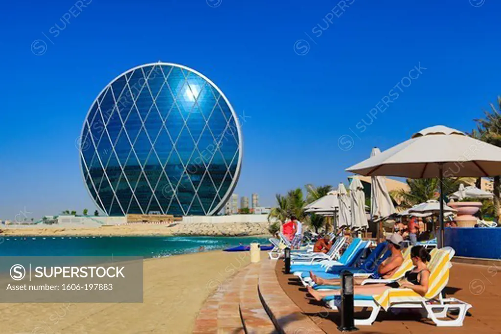United Arab Emirates (Uae), Abu Dabi City, Al Raha Beach, Aldar Headquarters (Circular Bldg.)