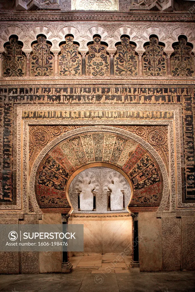 Spain, Andalusia, Cordoba City, Great Catholic Cathedral Of Córdoba, Mihrab