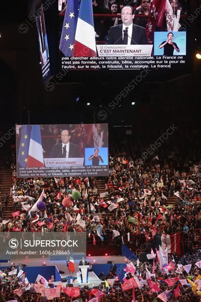2012 French Presidential Election Campaign Paris. France.