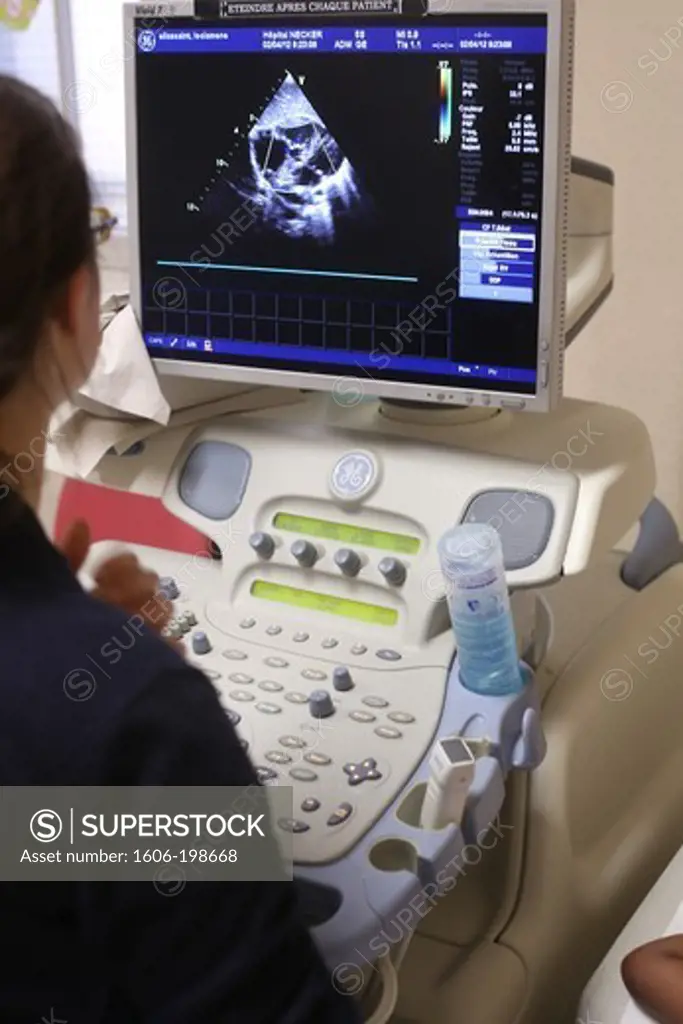 Echography In A French Hospital Paris. France.