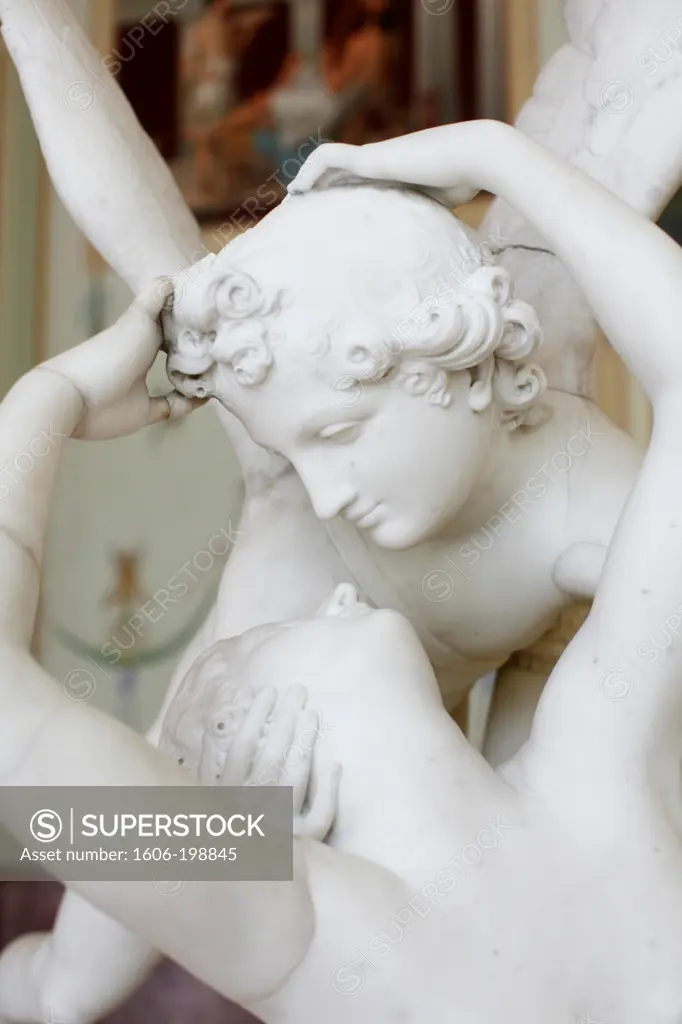 Hermitage Museum. Kiss Of Cupid And Psyche, Statue By Antonio Canova. Saint Petersburg. Russia.