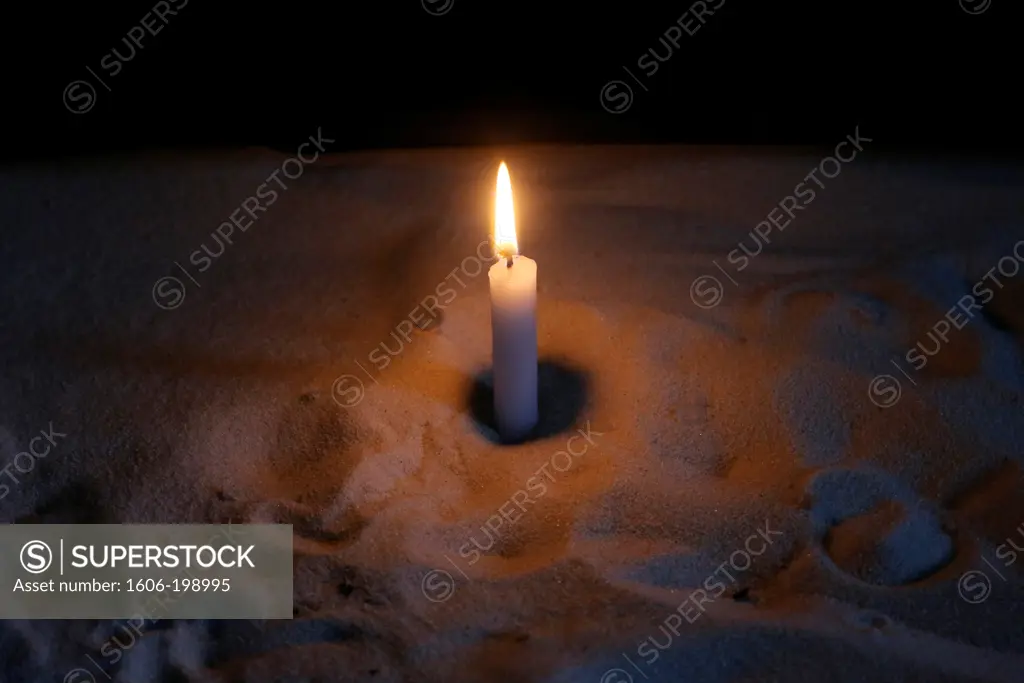 Candle Church In The Sand. Paris. France.