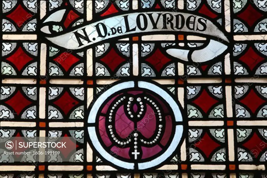 Notre-Dame De Lourdes'S Symbol, The Rosary Paris. France.