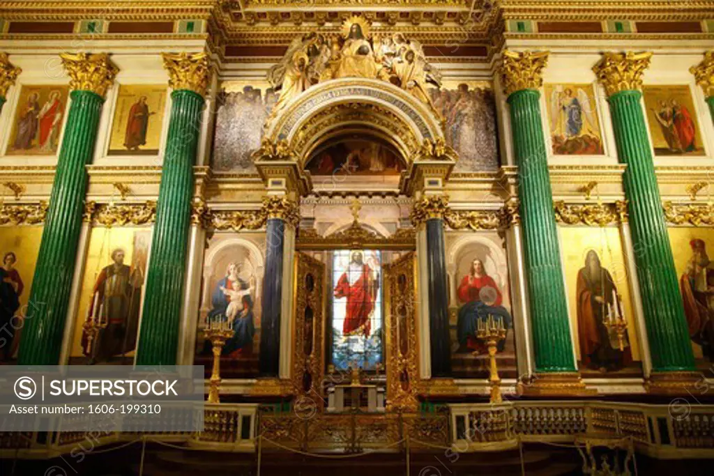 St. Issac'S Cathedral. The Iconostasis. Saint Petersburg. Russia.