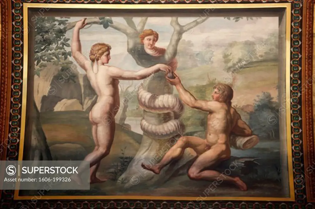 Hermitage Museum. The Loggia Of Raphael. Adam And Eve Saint Petersburg. Russia.