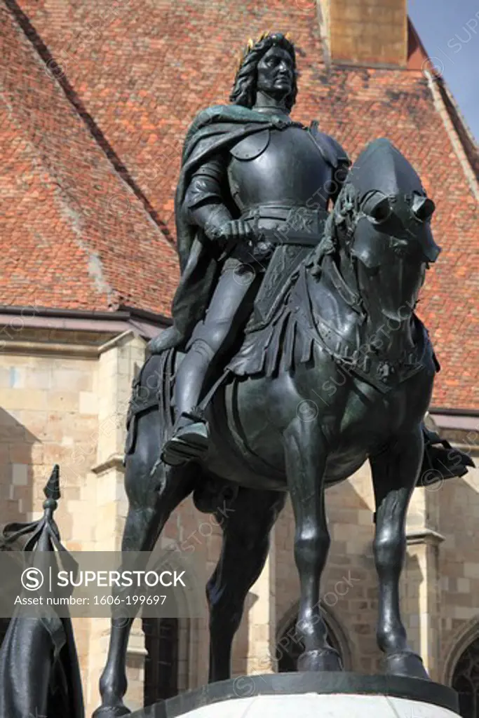 Romania, Cluj-Napoca, Hungarian King Matthias Corvinus Statue,
