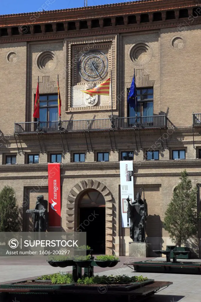 Spain, Aragon, Zaragoza, Ayuntamiento, City Hall,