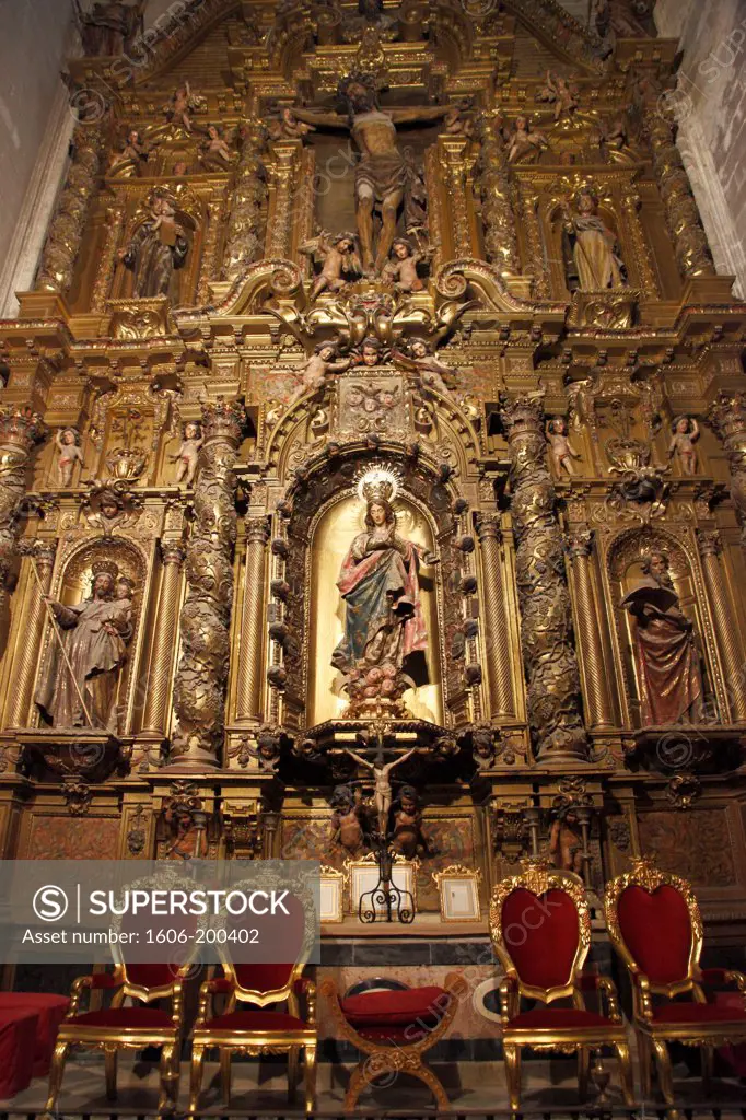 Spain, Andalusia, Seville, Cathedral, Interior,