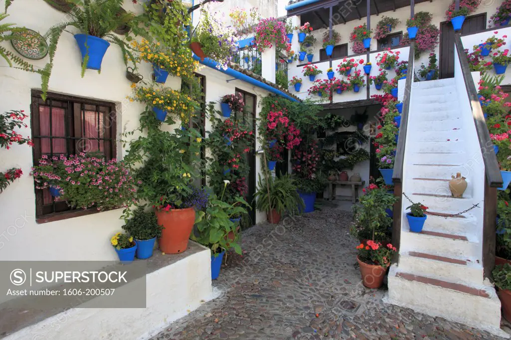 Spain, Andalusia, Cordoba,  Typical, Patio, Courtyard,