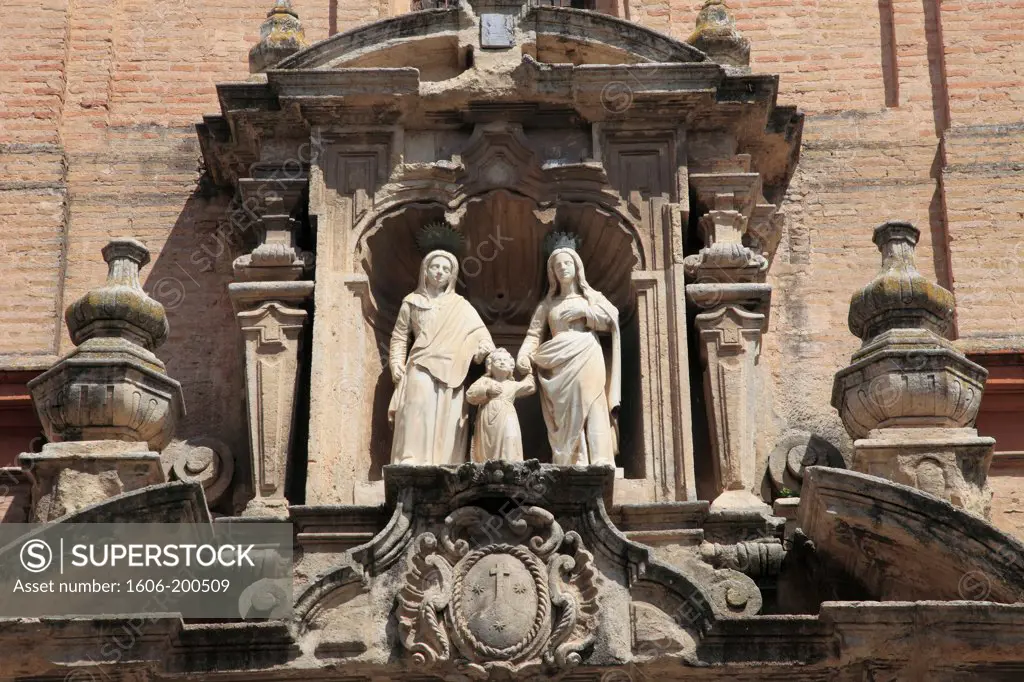 Spain, Andalusia, Cordoba,  Church, Architecture Detail, Statues,