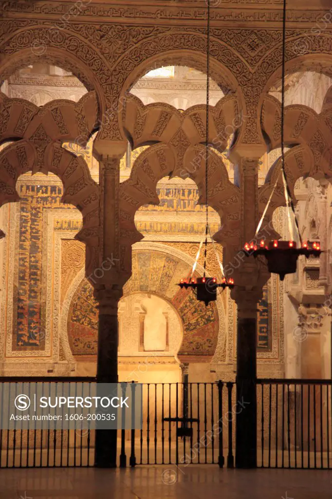 Spain, Andalusia, Cordoba,  Mezquita, Cathedral, Interior,