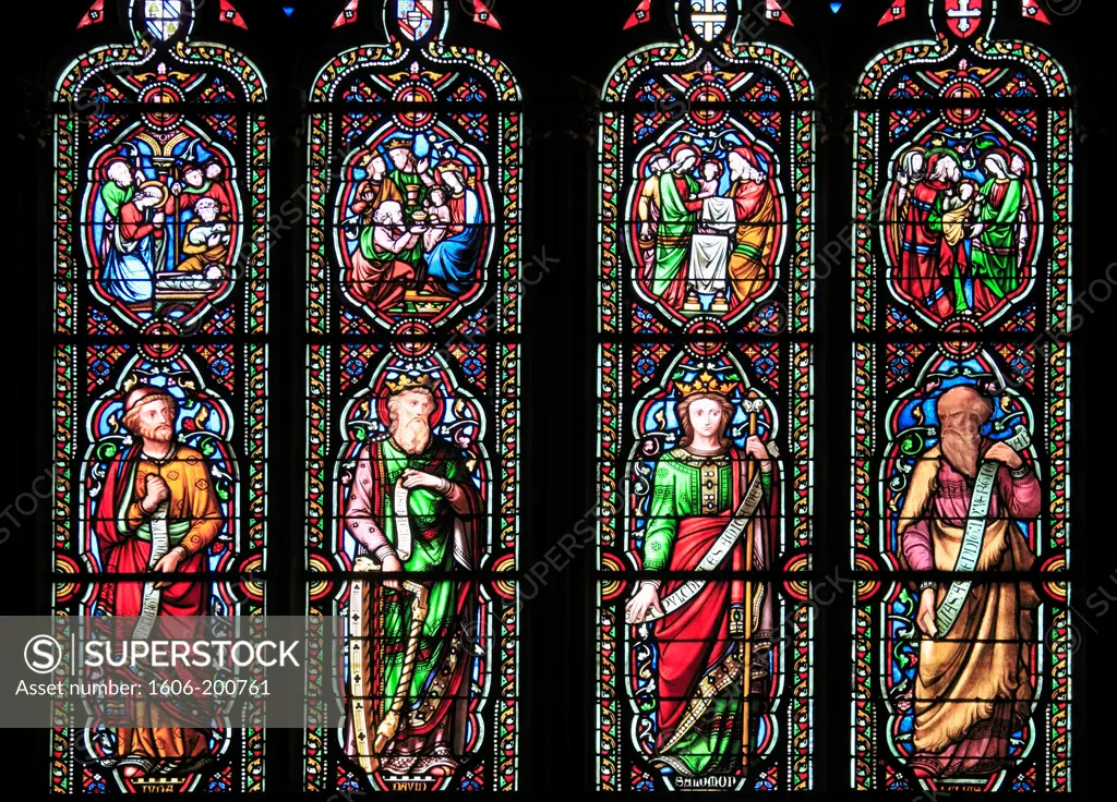 France, Aquitaine, Bordeaux, Cathedrale St-Andre, Cathedral, Window,