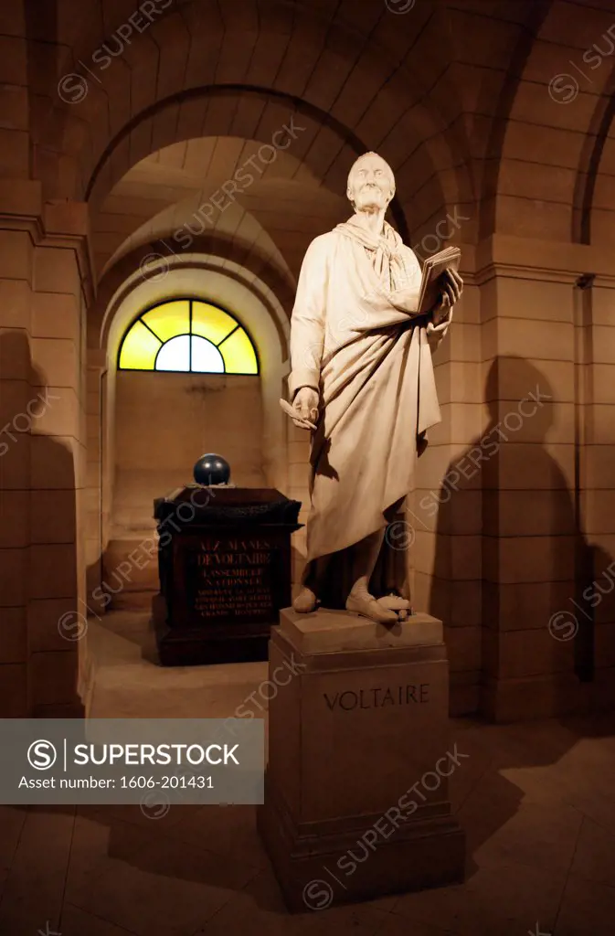 France. Paris, 5Th Arr., Pantheon, Tomb Of Voltaire