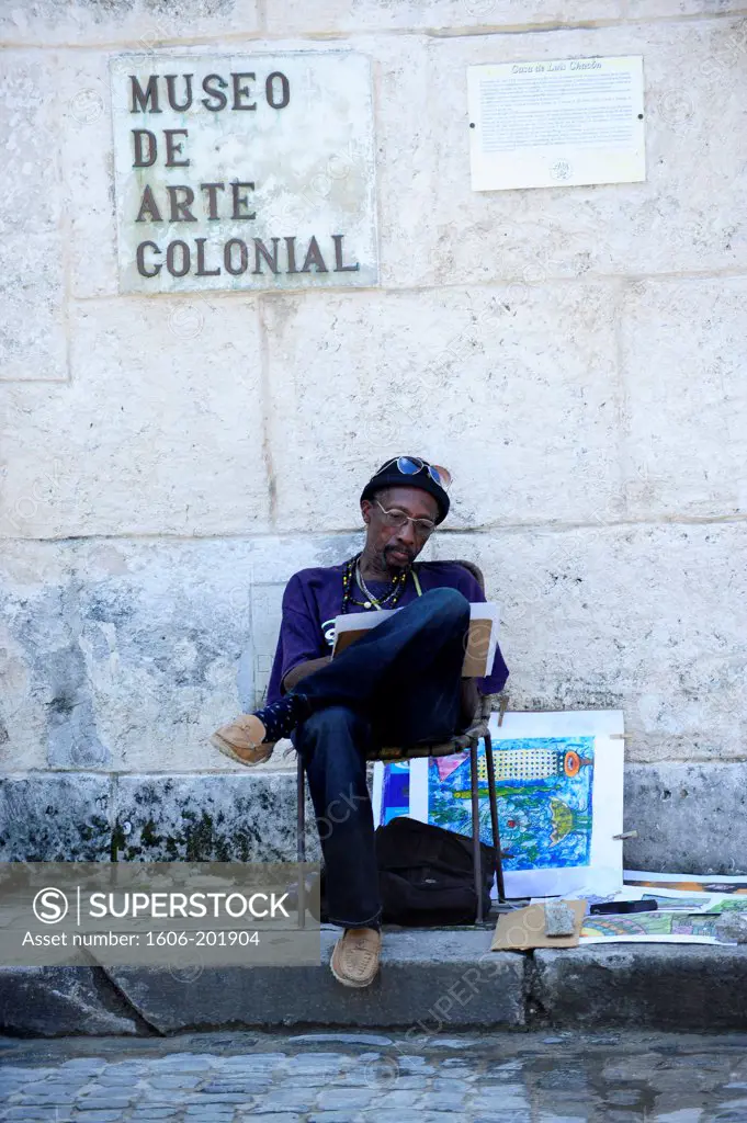 Artist Painting At The Street In Old Havana, Cuba
