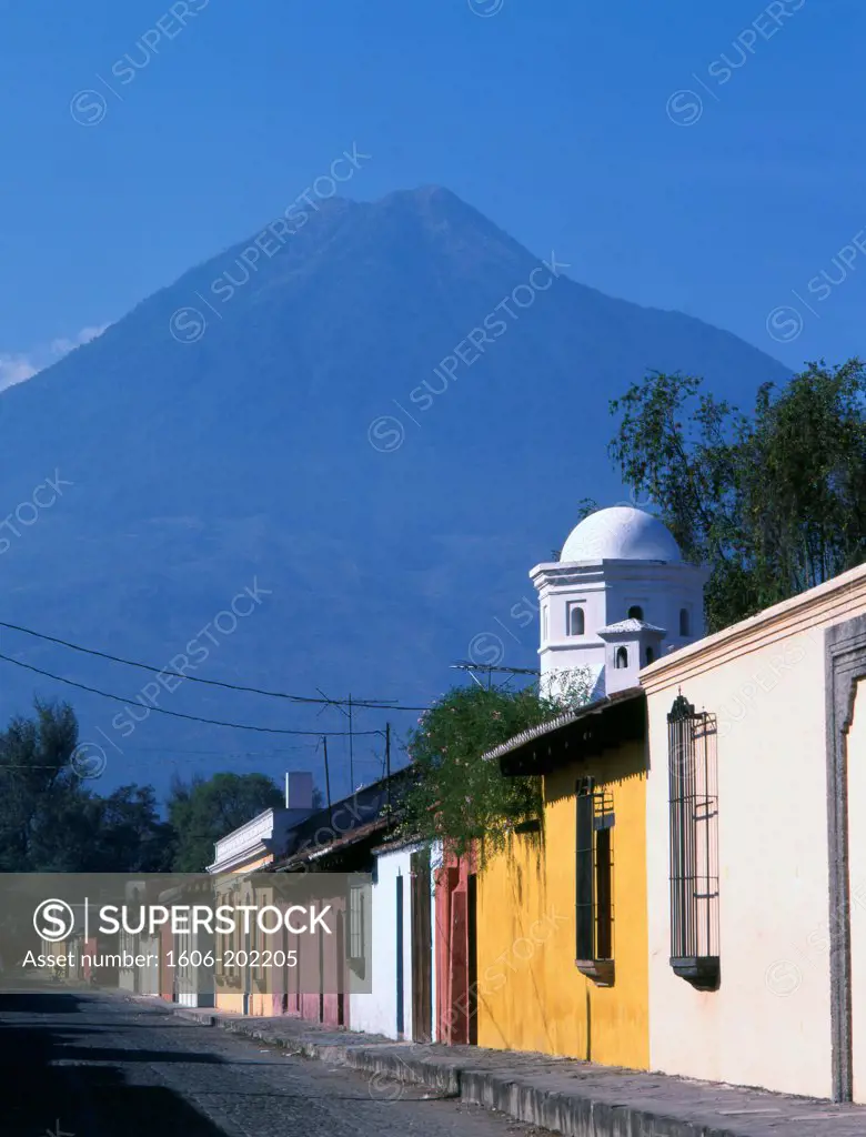 Guatemala, Antigua, Agua Volcano,