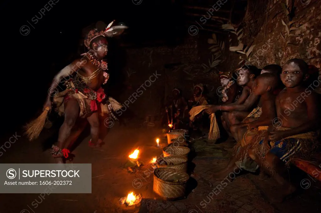 Africa, Gabon, Estuaire Region, Tsango Island, Bwiti Ceremonies, An Initiate Dancing With Energy