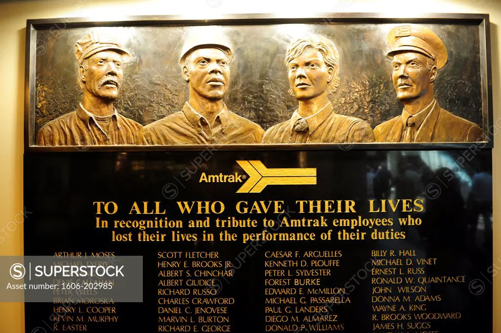 Workers Memorial Plaque In Grand Central In New York City, New York State, United State, Usa