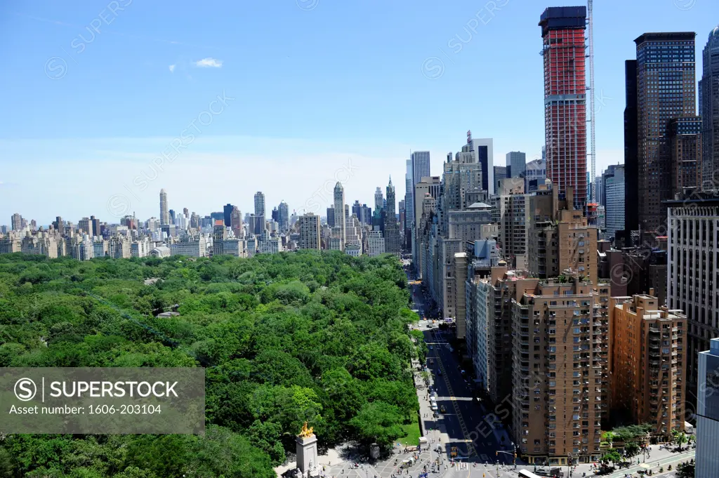 Central Park And Skyline In New York City, New York State, United State, Usa