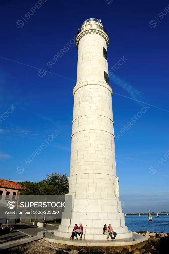 Lighthouse On Island Of Murano Near Venice, Italy, Europe