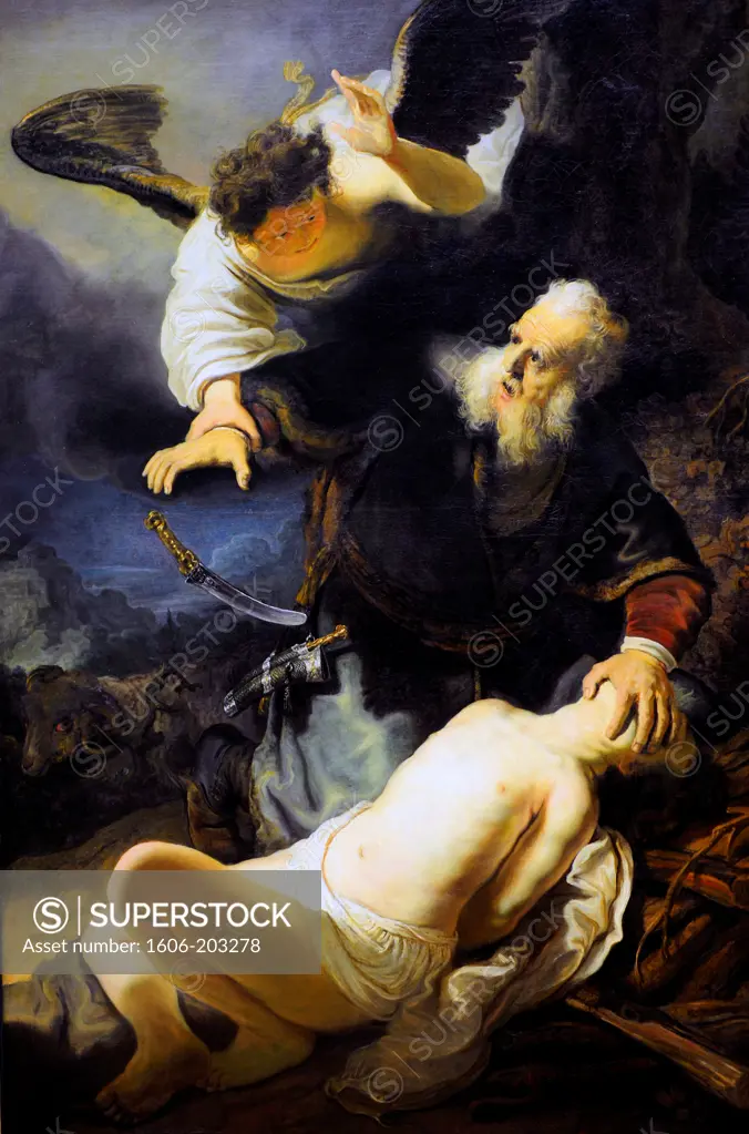 Rembrandt, Isaac'S Sacrifice, 1636, Oil On Canvas, Alte Pinakothec In Munich, Germany