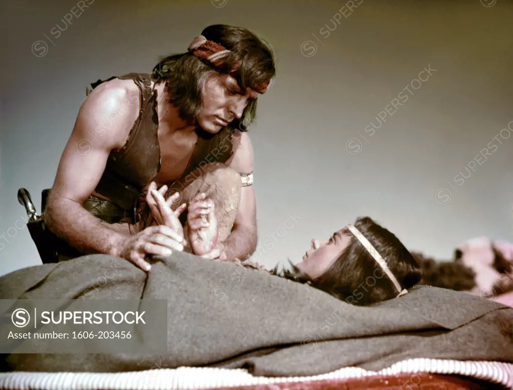 Burt Lancaster and Jean Peters, Apache, 1954 directed by Robert Aldrich (United Artists)