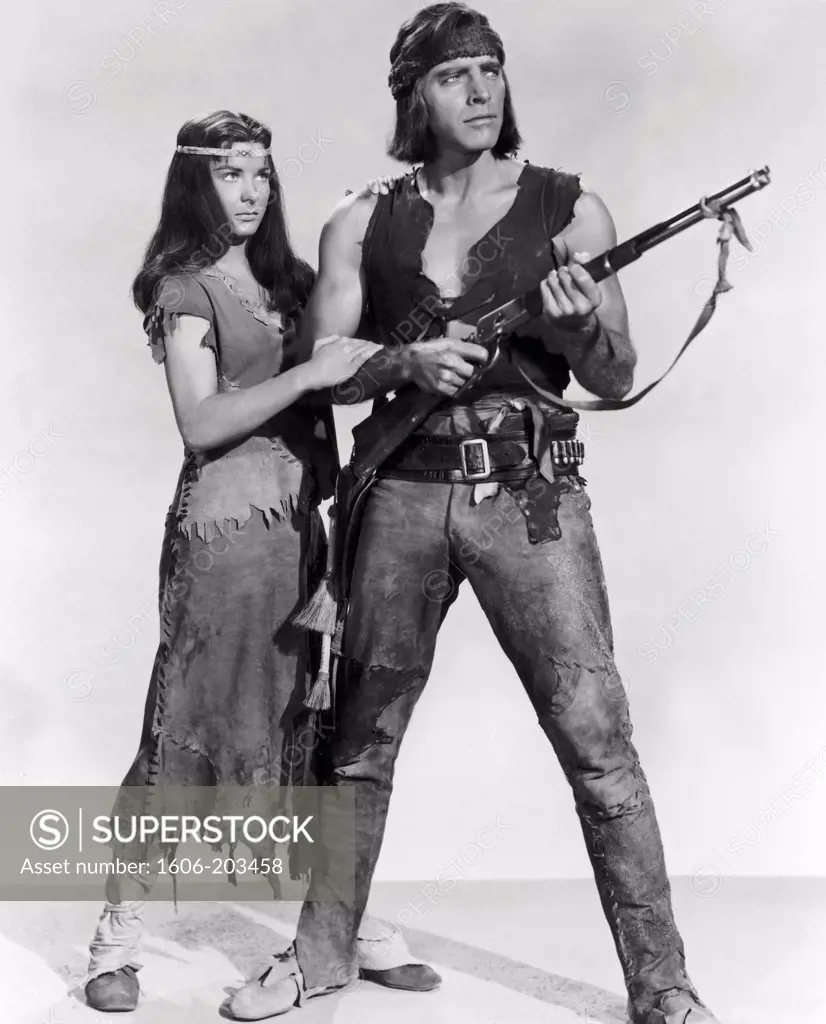 Burt Lancaster and Jean Peters, Apache, 1954 directed by Robert Aldrich (United Artists)