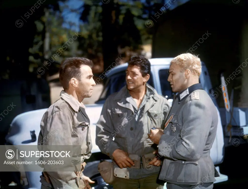 Montgomery Clift, Dean Martin and Marlon Brando, The Young Lions, 1958 directed by Edward Dmytryk (Twentieth Century Fox Pictures)