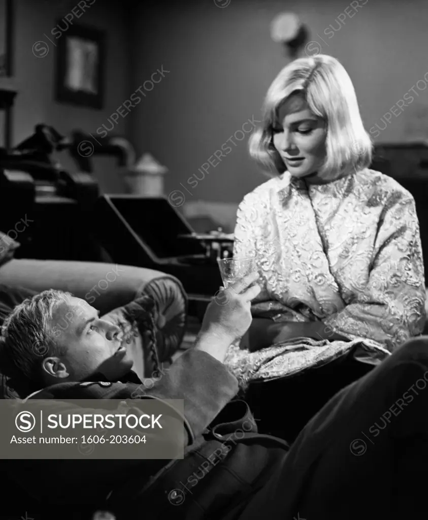 Marlon Brando and May Britt, The Young Lions, 1958 directed by Edward Dmytryk (Twentieth Century Fox Pictures)