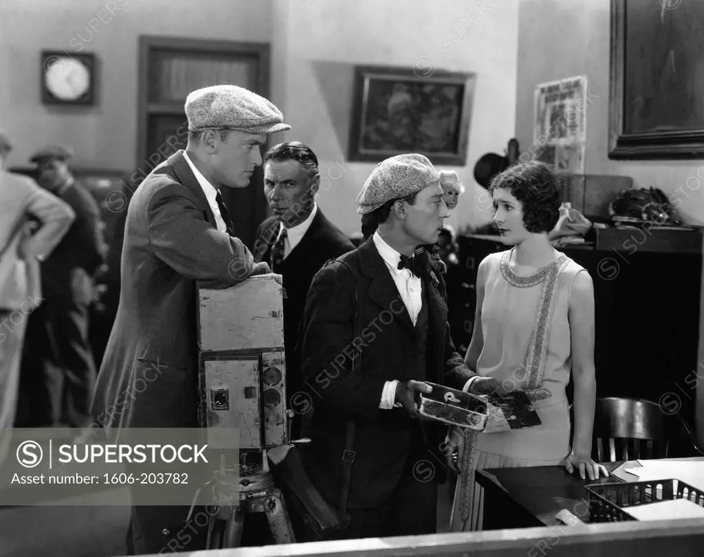 Harold Goodwin, Buster Keaton and Marceline Day, The Cameraman, 1928 directed by Edward Sedgwick (Metro-Goldwyn-Mayer Pictures)