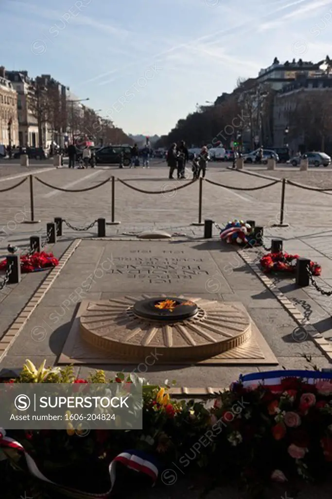 France, Paris, Triumphal Arc, Tomb of the Unknown Soldier
