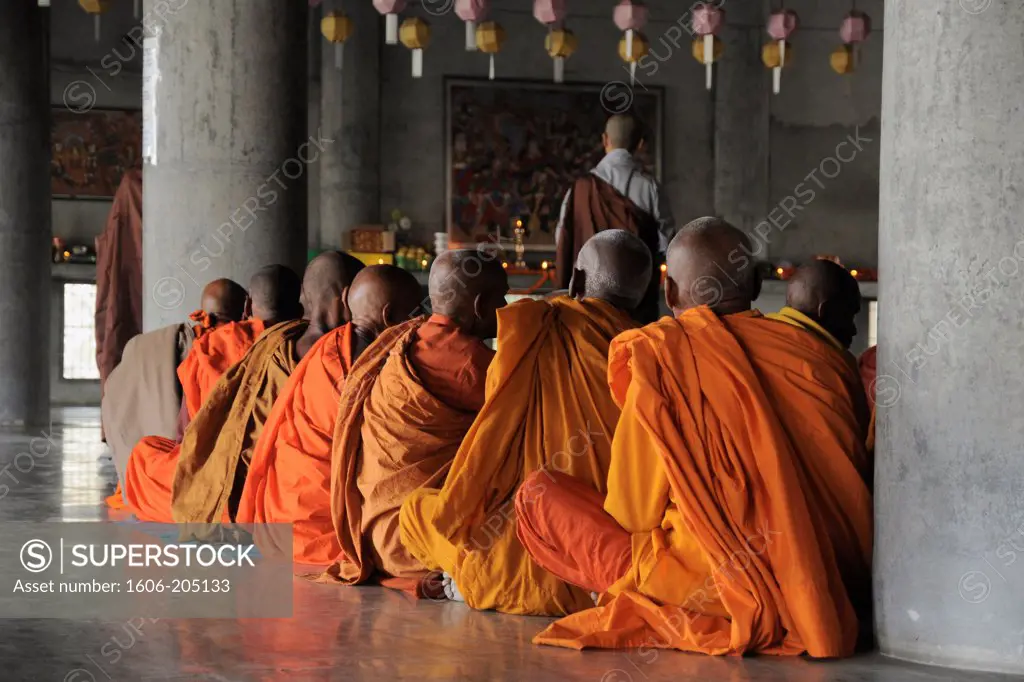 Federal Democratic Republic of Nepal, Siddharthanagar, Monks in a Buddhist Temple